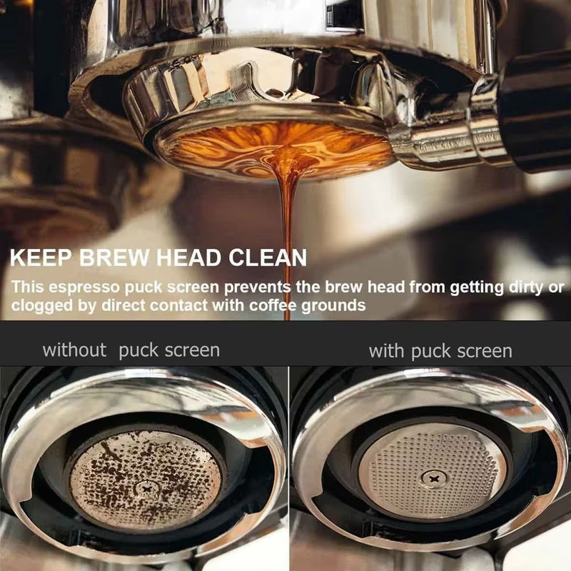 Punana Espresso-Puck-Sieb aus lebensmittelechtem 316-Edelstahl in Silber für professionelle Barista-Ergebnisse, erhältlich in 51 mm, 53,3 mm und 58 mm - Bild 3