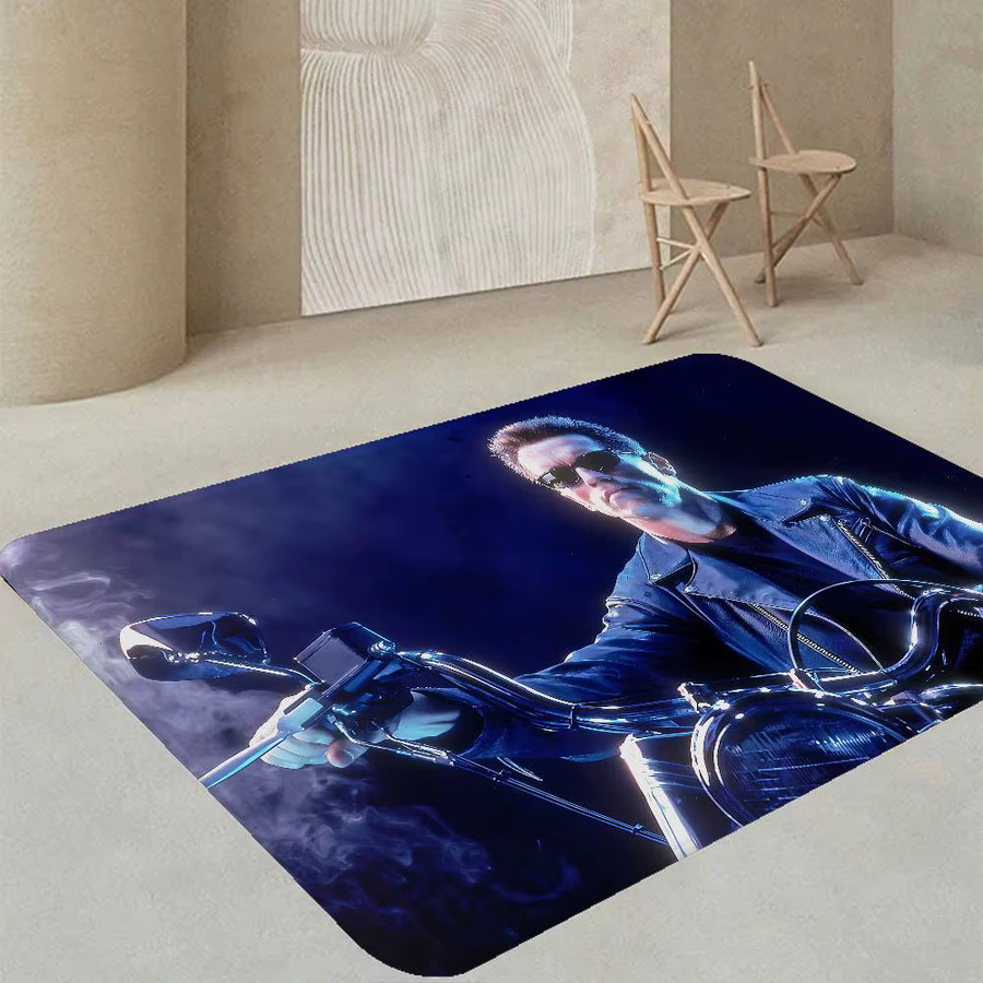 Rutschfeste Küchenmatte mit Sci-Fi-Film The Terminator Motiv in Blau von Potdemiel - Bild 2