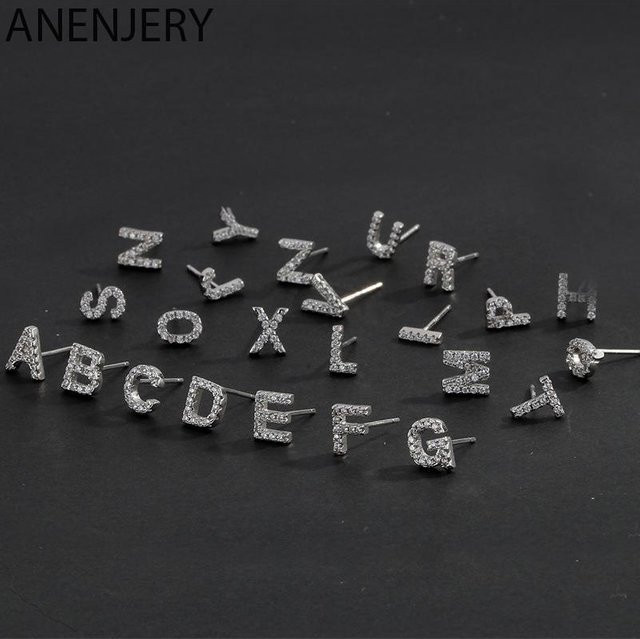 ANENJERY Ohrstecker, Buchstaben, Damen - Bild 1