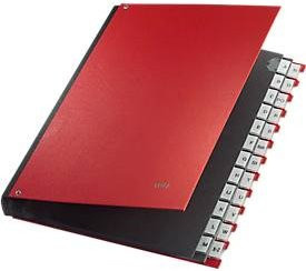 Leitz Pultordner für DIN A4 in Rot und Schwarz aus Papier und Kunststoff - Bild 1