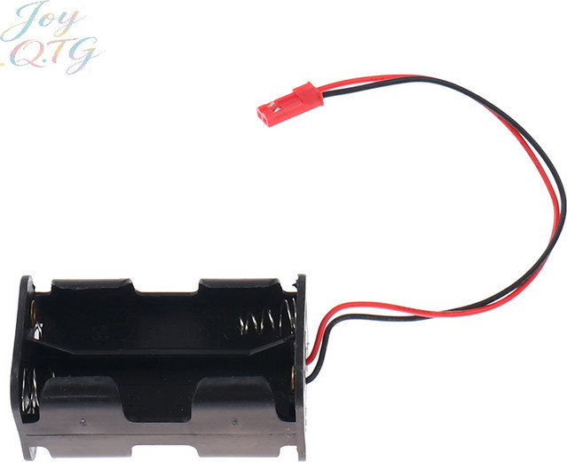 ZTOYL RC 4 x AA Batteriehalter mit Futaba-Stecker in Schwarz für Empfänger, Autos, Flugzeuge und Boote - Bild 1