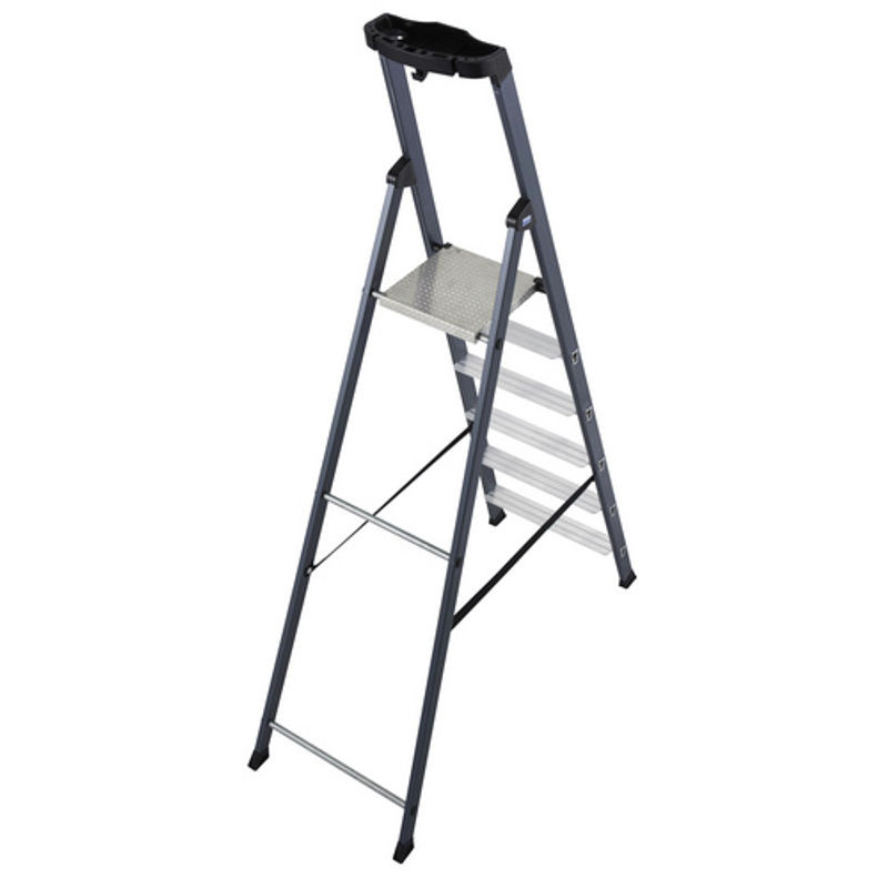 Krause Stufen-Stehleiter MONTO SePro S aus Aluminium in Silber mit 6 Sprossen - Bild 2