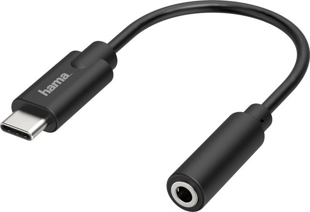 Hama Audio-Adapter USB-C auf 3,5 mm Klinke Stereo Schwarz - Bild 1