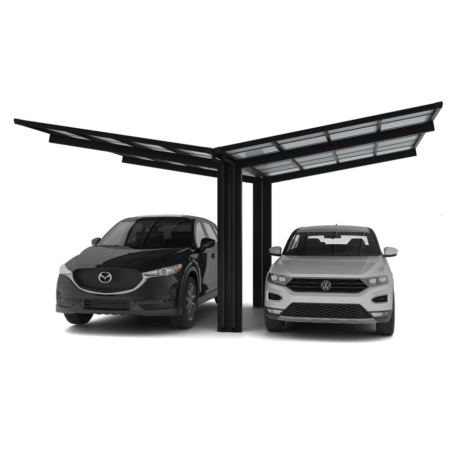 Ximax Doppelcarport Linea Typ 80 Schwarz B/T: 547,6 x 495,4 cm - Bild 2