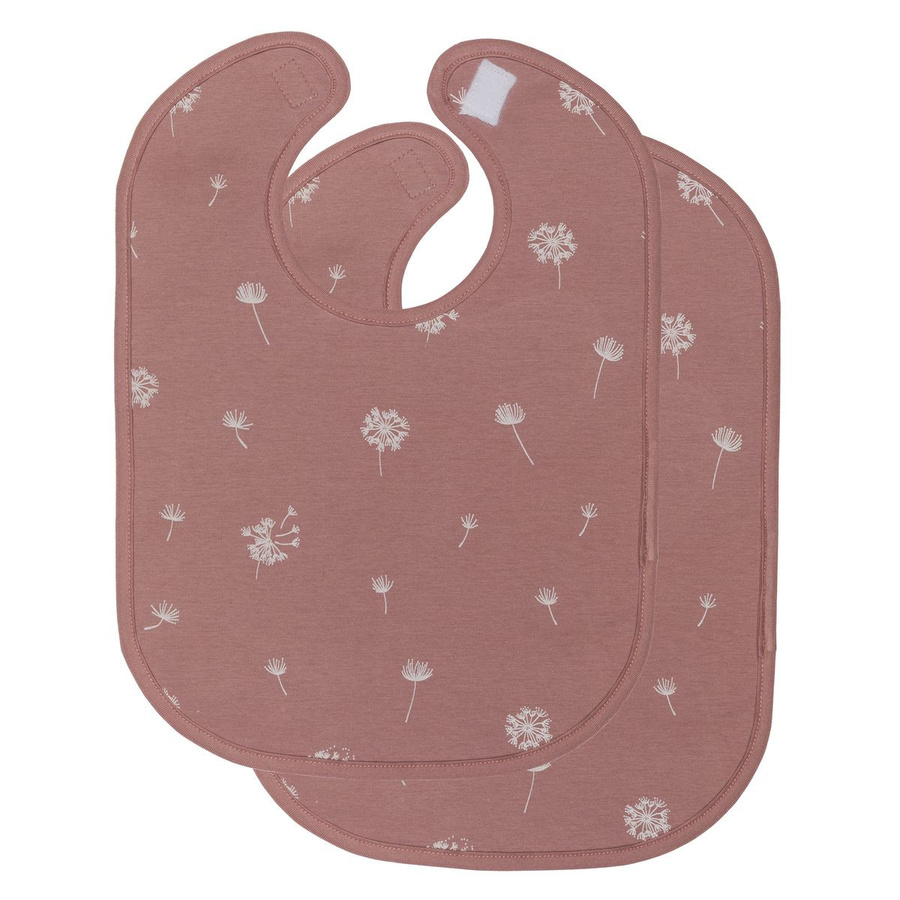 Fillikid 2-tlg. Lätzchen-Set Pusteblume in Rosa mit wasserdichter Innenschicht aus Baumwolle und Polyurethan - Bild 1