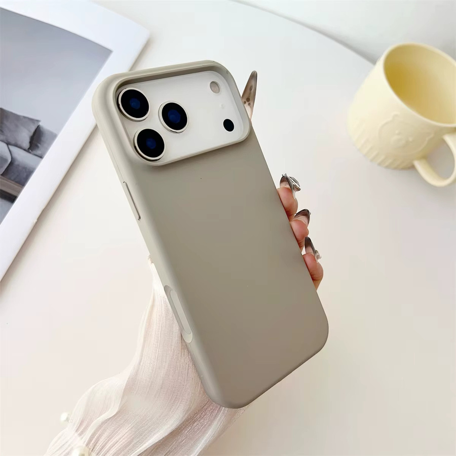 Magnetische Silikon-Schutzhülle für Apple iPhone 17 Air 16 15 14 13 12 11 Pro Max Plus in Grau mit kabellosem Lade-Support - Bild 1
