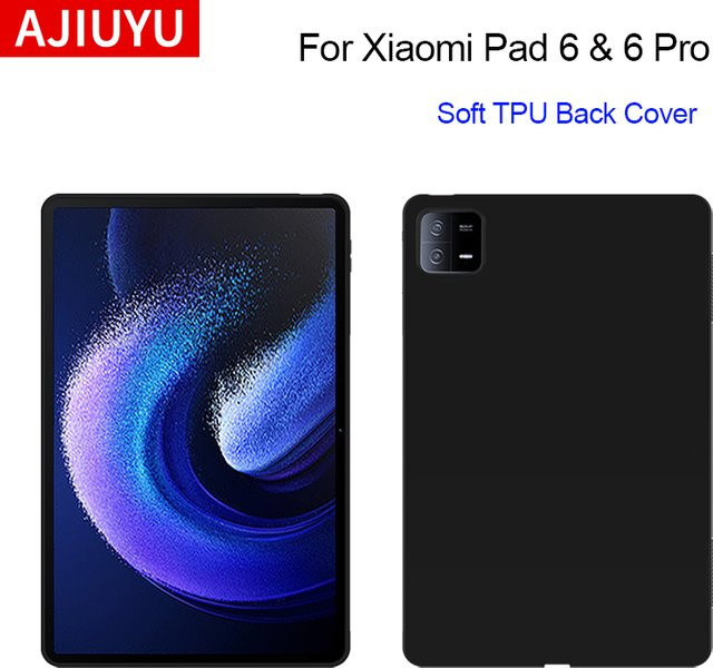 AJIUYU Silikon TPU Soft Case für Xiaomi Pad 6 Pro 11 Zoll in Schwarz - Bild 1