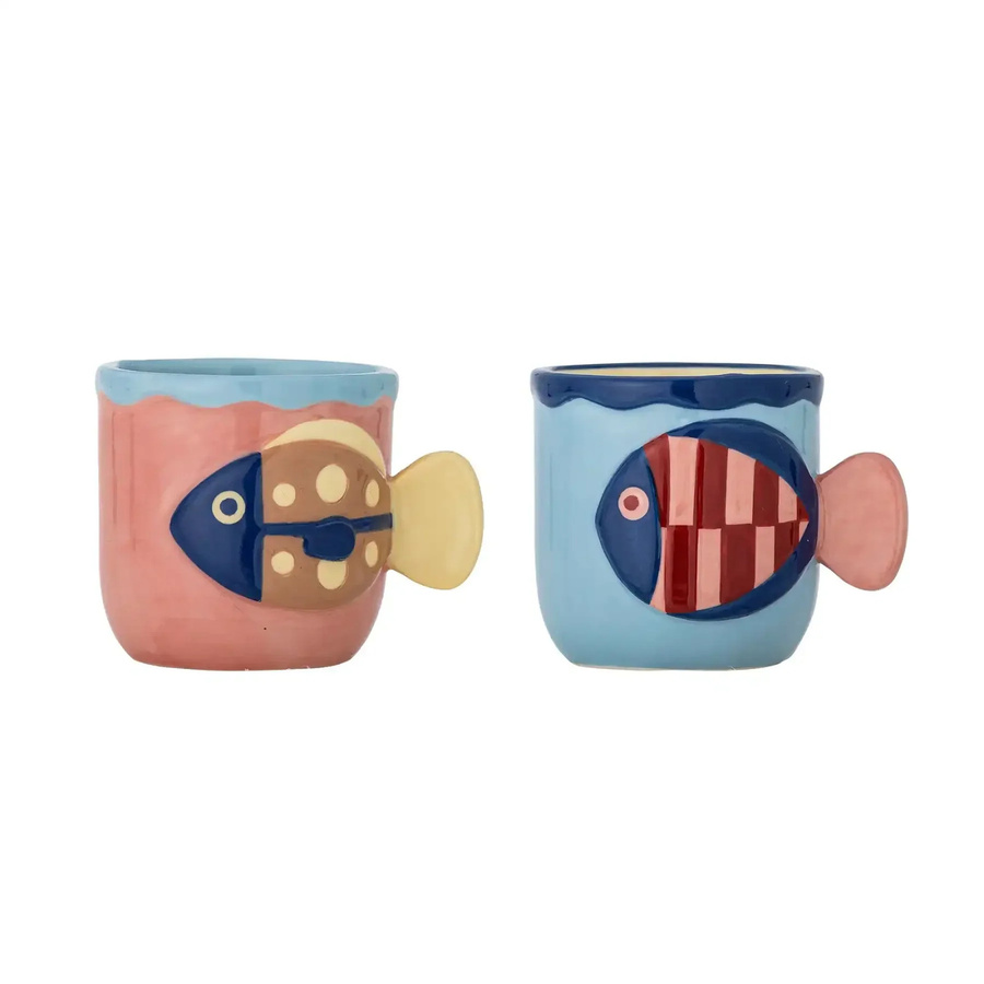 Bloomingville Keramikbecher Willy multi Set mit 2 Stück 200ml - Bild 1