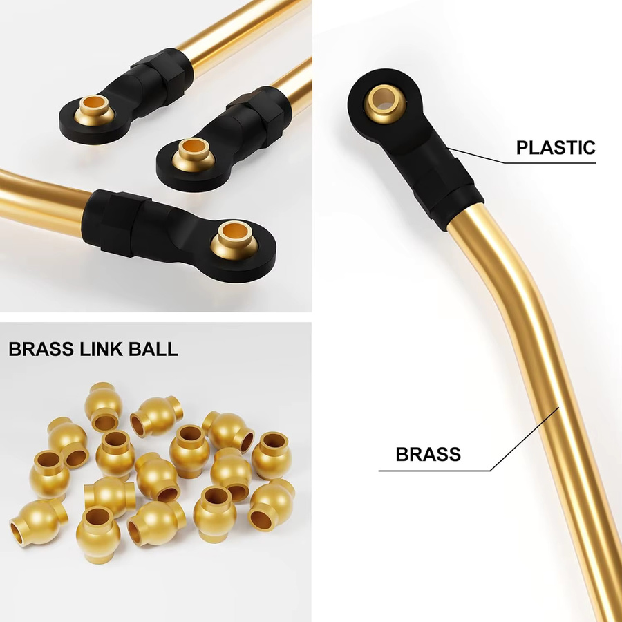Esilun Messing Link Set High Clearance Chassis Links, 8-teiliges Set, Zubehör - Bild 3
