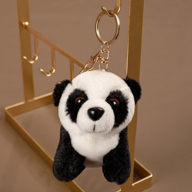 Linyi toy Plüsch Anhänger Tiger Leopard Hase Löwe Panda, Stofftier, 10cm - Bild 1