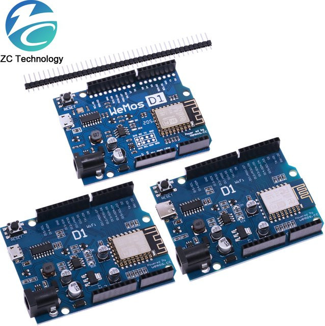 WeMos D1 R2 ESP-12E WiFi Entwicklung Board für Arduino, kompatibel mit der IDE, Blau - Bild 1