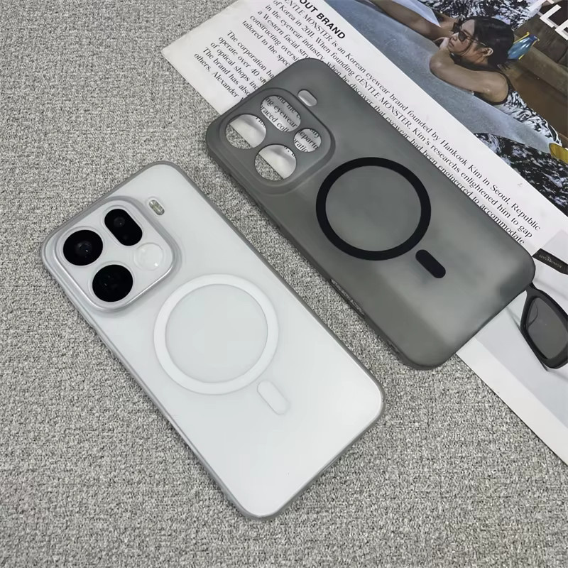Magnetische Silikonhülle für Oppo Find X9 Pro 5G, matt und transparent - Bild 1