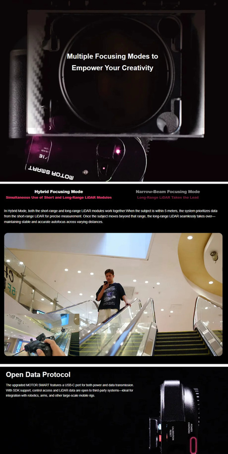 PDMOVIE LIVE AIR 4 Smart Autofokus-Motor mit LiDAR-Technologie in Schwarz - Bild 4