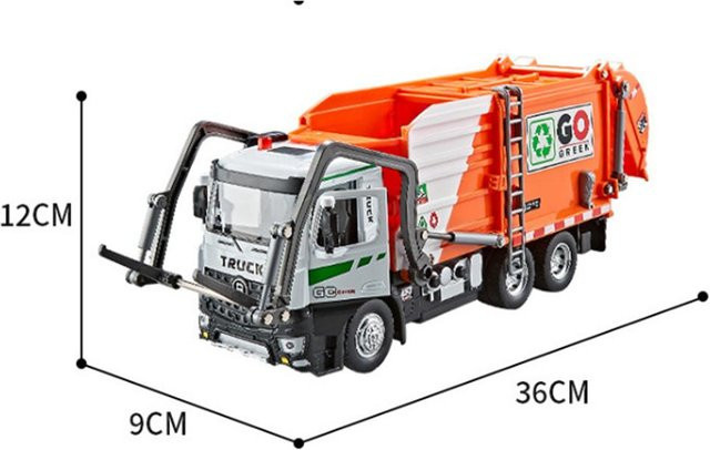 Linyi toy car Kran Elektro-Sanitär-Müllwagen, Spielzeugauto, 1:18, Metall, mit Musik, ab 14 Jahren - Bild 1