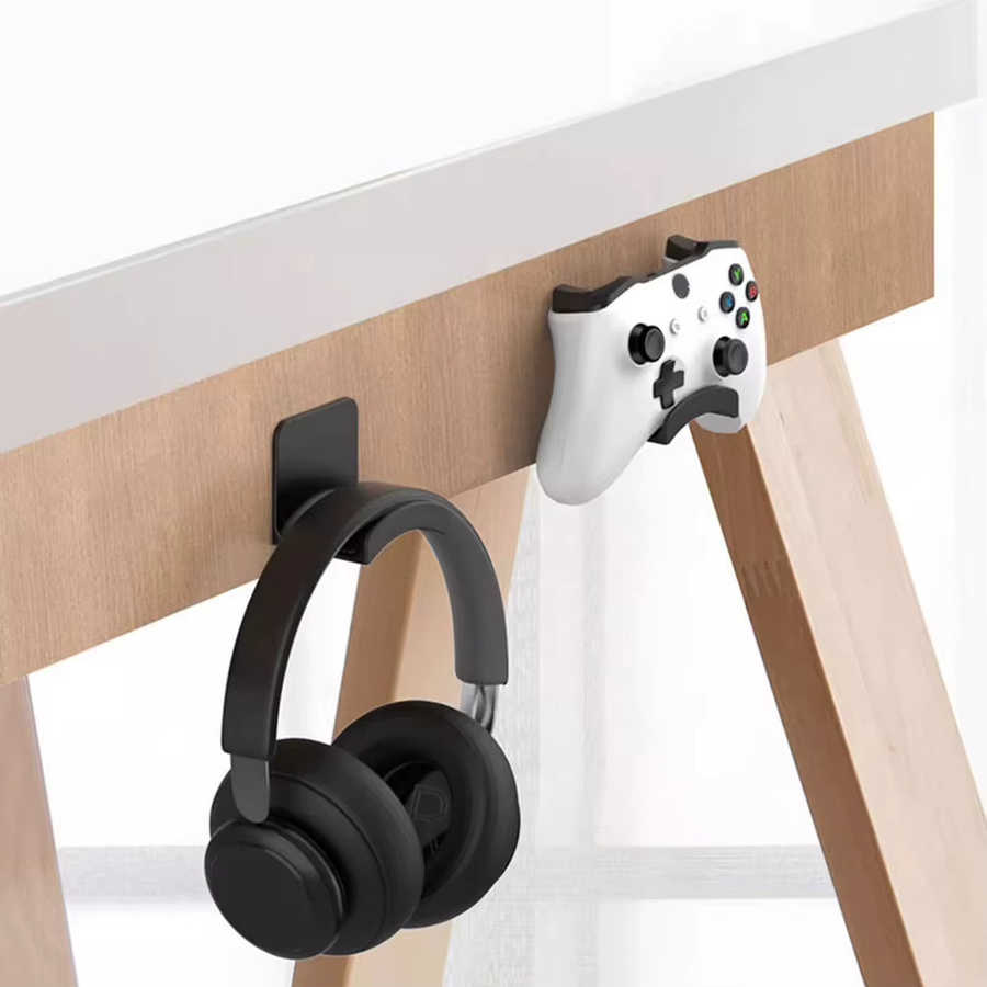 VODOOL Universeller Headset-Aufhänger, selbstklebender Kopfhörer-Haken für Wand, Schreibtisch oder PC, in Schwarz oder Weiß - Bild 5