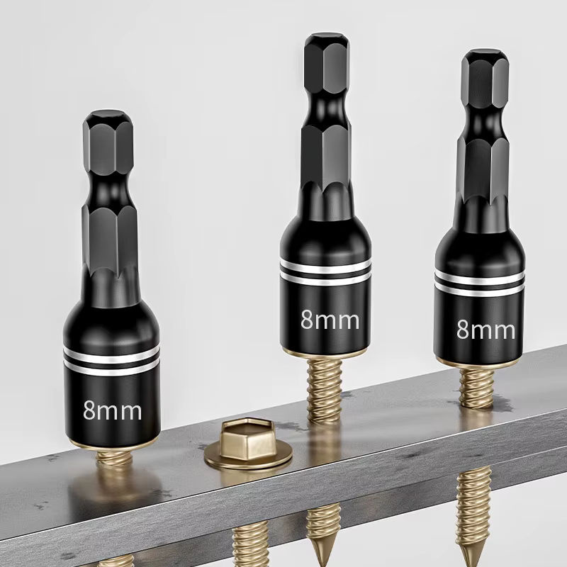 NIUXIANG Adapter Set aus Chrom-Vanadium-Stahl, 10-teiliges Reduzierhülsen-Set für Ratschenschlüssel, Schwarz - Bild 4