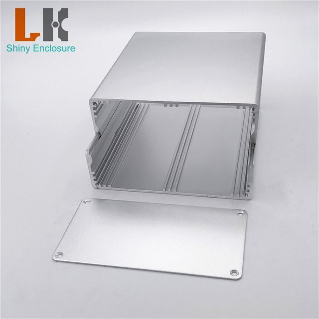 Aluminium Projektbox LK-ALS37 Gehäuse für DIY Netzteil und Instrumente, Farbe: Silber, B/T/H: 120 x 63 x 155 mm - Bild 1