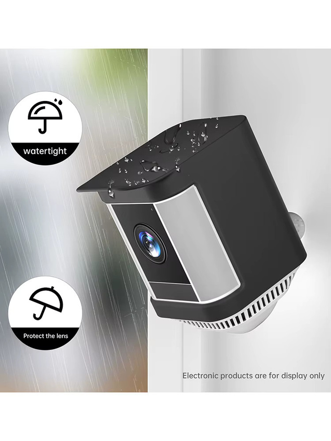 Ring Silikon-Kameraschutzhülle für Spotlight Cam Pro und Cam Plus in Schwarz - Bild 4