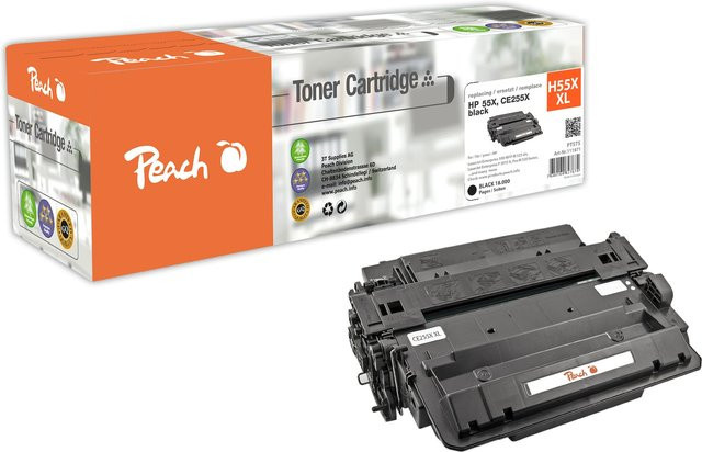 Peach Toner XL Black für HP LaserJet Enterprise 500 MFP M 525 dn und M 525 f, ersetzt CE255X, wiederaufbereitet - Bild 1
