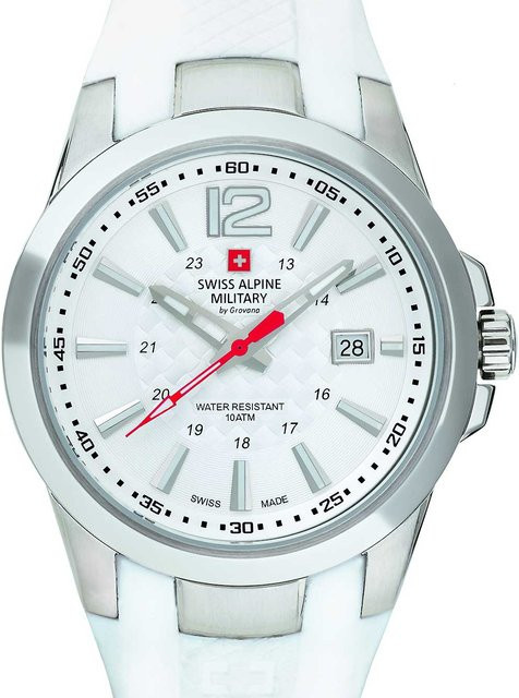 Swiss Alpine Military Armbanduhr, Quarz, Edelstahl, Silber, 43 mm, Herren - Bild 1