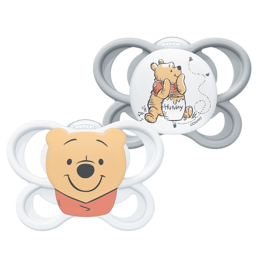 NUK Schnuller 2er Pack Perfect Match Air Silikon Disney Winnie Pooh Grösse 0-6 Monate Multicolour - Bild 1