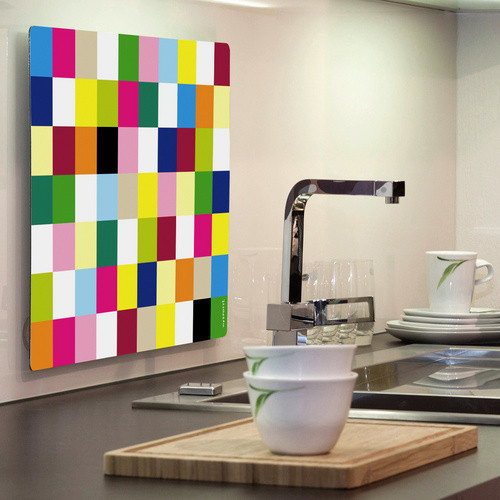 mySPOTTI Mini-Spritzschutz Colour aus Aluverbund mit Punktemuster, B/T/H: 41,0 x 59,0 x 0 cm, Multicolor - Bild 3