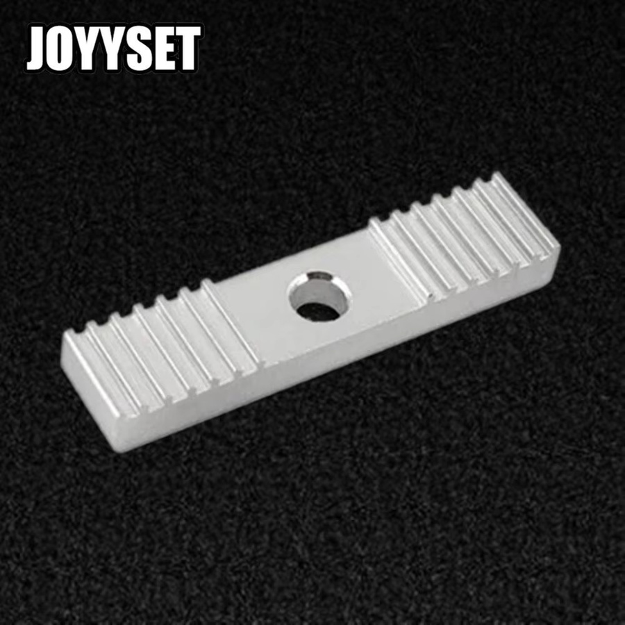 JOYYSET Reprap GT2 Zahnriemen Befestigungsstück aus Aluminiumlegierung in Silber, Maße: 9 x 40 mm - Bild 2