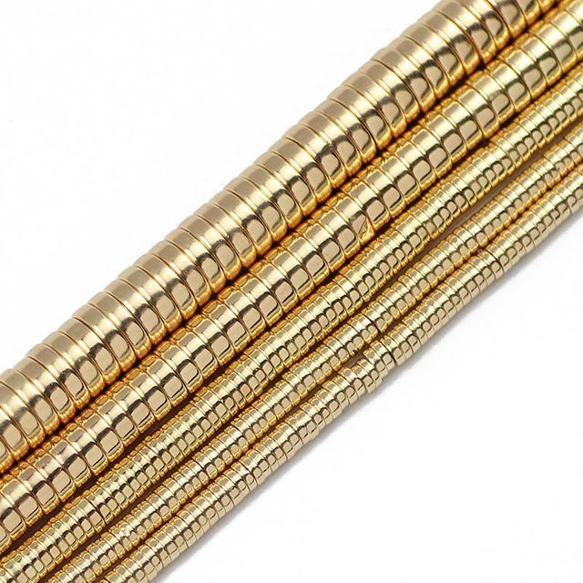 JHNBY Perlen Hämatit, Gold, Edelstahl, Unisex - Bild 1