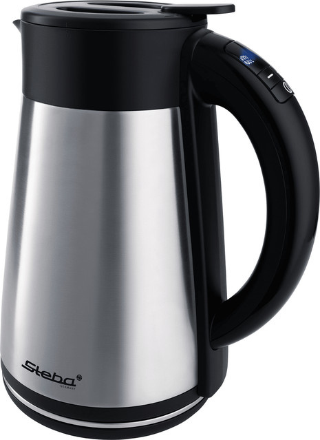 Steba WK 31 Thermo Wasserkocher aus Edelstahl in Silber und Schwarz mit Keep-Warm-Funktion und Abschaltautomatik - Bild 1