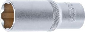 BGS Steckschlüssel-Einsatz Super Lock tief Antrieb Innenvierkant 12,5 mm 1/2 Zoll SW 22 mm silber aus Edelstahl - Bild 1