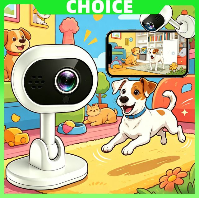 DiFang Mini WLAN-Sicherheitskamera mit Nachtsicht in Weiß, 2er-Pack als Babyphone oder Haustier-Überwachungskamera - Bild 1