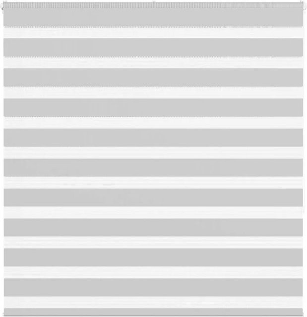 vidaXL Doppelrollo Day and Night Hellgrau aus Polyester B/H: 150 x 150 cm - Bild 1