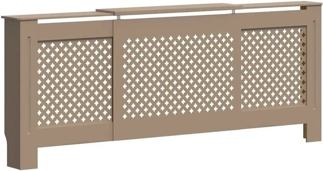 vidaXL Heizkörperverkleidung aus MDF im Lattenrost-Design, Braun, Höhe: 205 cm, Breite: 81,5 cm, Tiefe: 20,5 cm - Bild 1