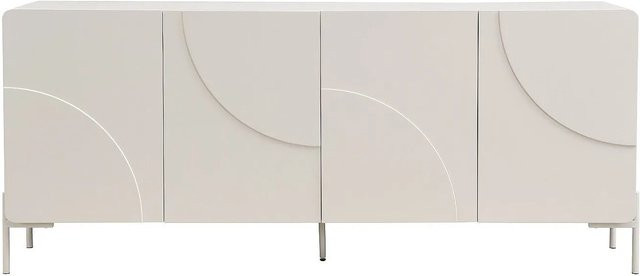Vente-unique Sideboard Zelinaro in Beige mit Design-Elementen aus MDF, Breite: 180 cm - Bild 1