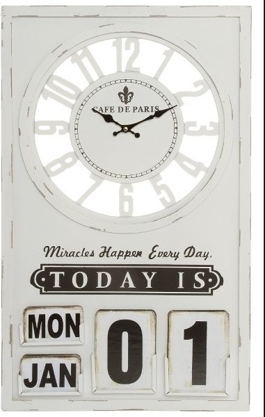 Wanduhr Miracle von MyFlair aus Holz mit analogem Zifferblatt und Datum - Bild 1