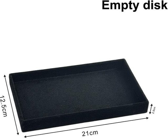 EmilyWoo Schmuckkasten Display Tablett als Organizer für Halsketten, Armbänder, Ohrringe und Ringe, rechteckig, B/T/H: 21,0 x 12,5 x 2,5 cm - Bild 1