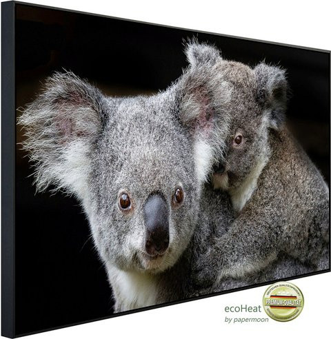 papermoon EcoHeat Infrarotheizung Koala Mutter und Joey in Bunt mit Matt-Effekt, App-Steuerung und Überhitzungsschutz - Bild 1