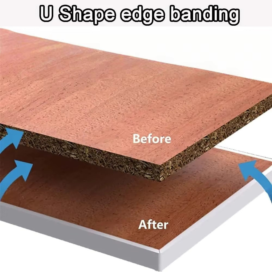 Selbstklebendes U-förmiges Schrankkantenband in Weiß zur Restaurierung von Kleiderschränken und Holzbrettern, Breite: 18 mm - Bild 4