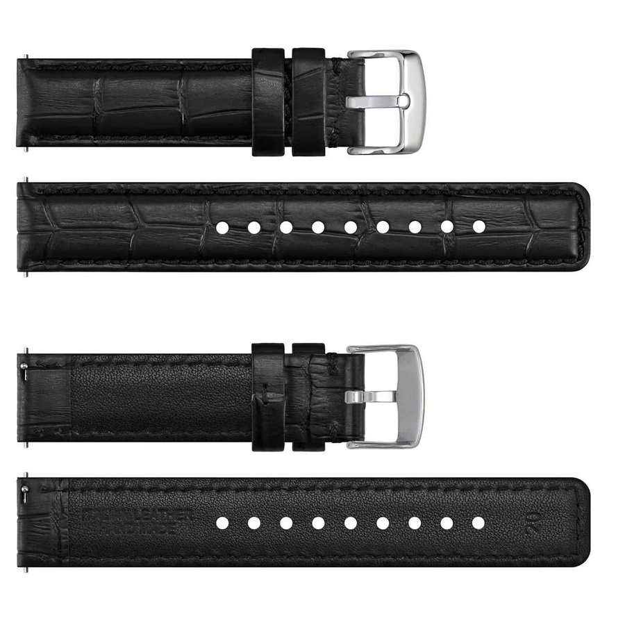 WOCCI Uhrenarmband Alligatorleder, Schwarz, Herren - Bild 3