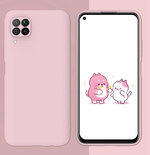 Dünne matte Silikonhülle für Huawei P40 Lite, P40 Pro und P40 Lite 5G in Rosa - Bild 1