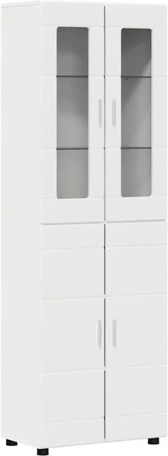 vidaXL Highboard FLORIN mit Regal in Weiß, modern und matt, B/T/H: 60 x 35 x 182 cm - Bild 1