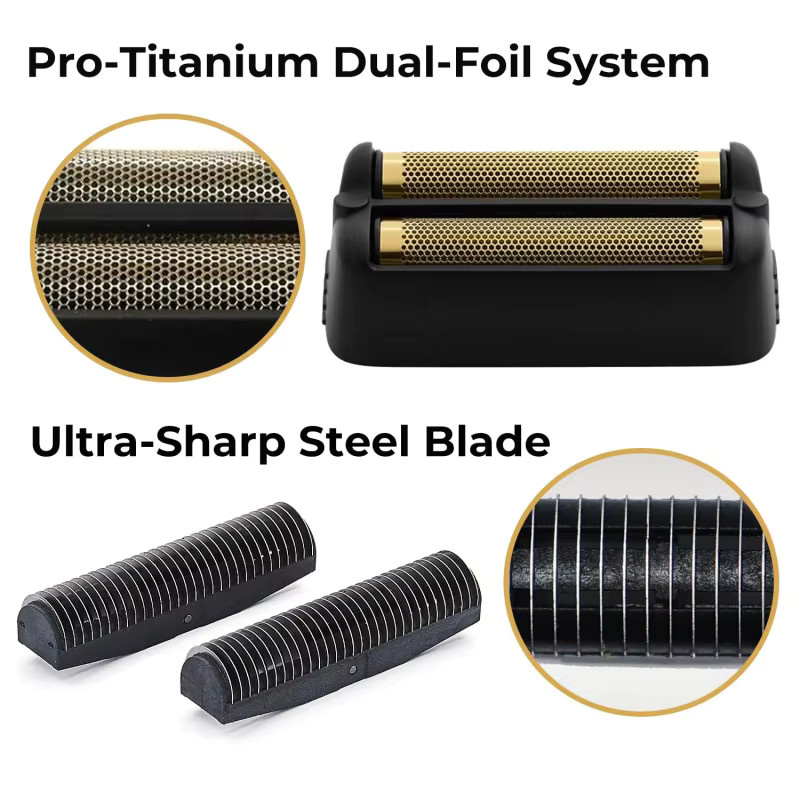 TRAH Ersatzfolie und -klinge für BaBylissPRO FXONE Double Foil Stick Shaver - Bild 5