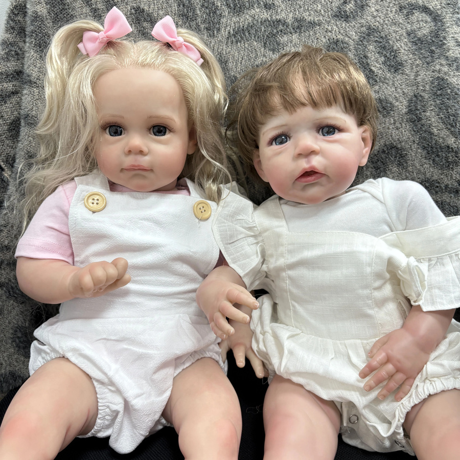 24-Zoll Maggi Sandie Reborn Baby Puppe mit weichem Baumwollkörper und realistischer 3D-Haut in Mehrfarbig - Bild 3