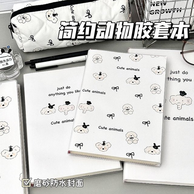 Original Simple Animal A5 Notizbuch mit Softcover und Gummi-Elementen in Weiß - Bild 1