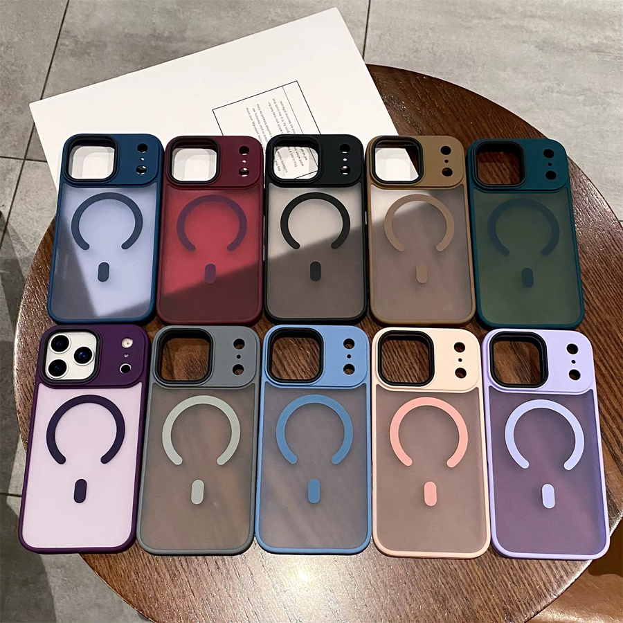 Stoßfeste MagSafe Hülle für iPhone 17, 16, 15, 14, 13, 12, 11 Pro Max mit magnetischer kabelloser Ladung, bunt - Bild 2