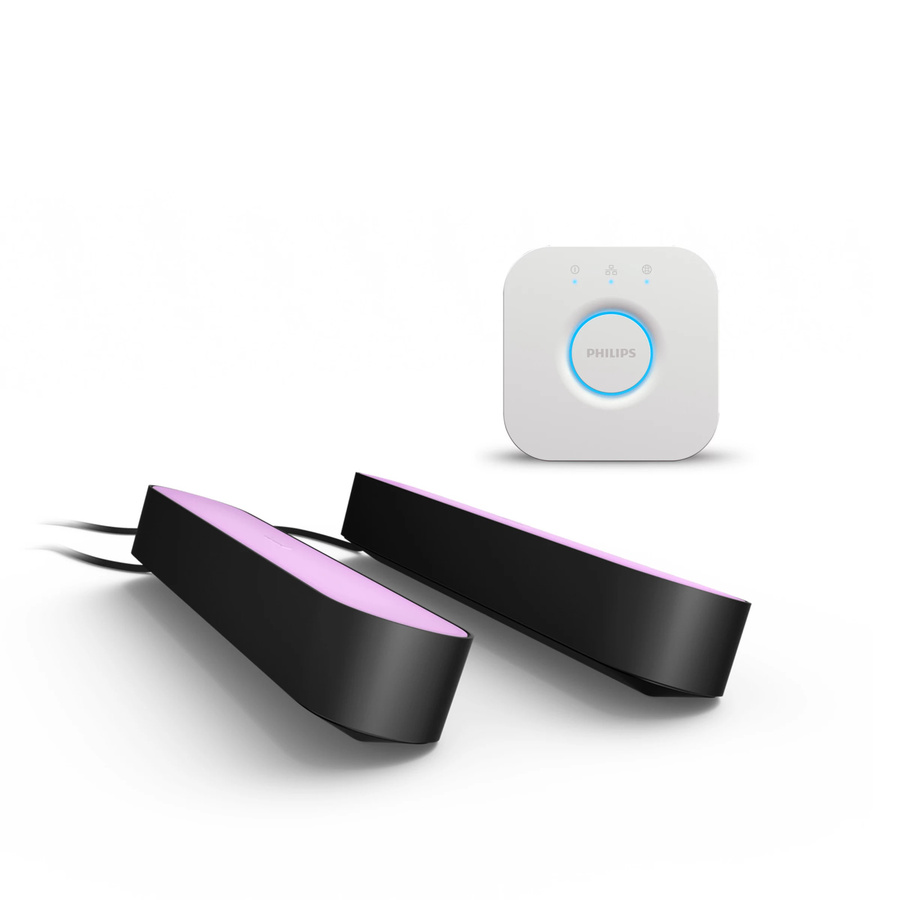 Philips Hue Set: 2x Play Lightbar TV-Hintergrundbeleuchtung und Bridge in Schwarz - Bild 1