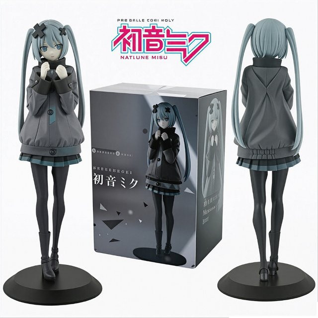 Bandai Hatsune Miku Anime-Figur, PVC-Modell, Grau - Bild 1