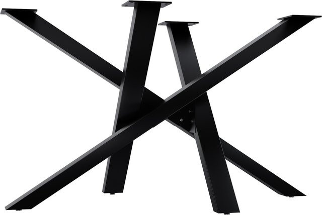 CLP Tischbeine Finney aus Metall in Schwarz, Industrial Tischgestell für DIY-Esstische, Höhe: 72 cm - Bild 1