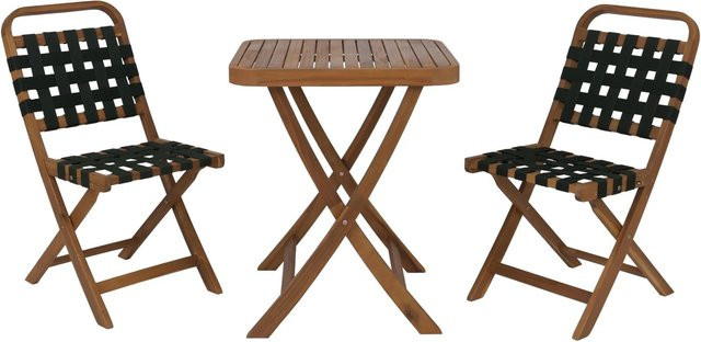 MCW Garten-Set P70 Sitzgruppe aus Akazie Holz mit Seilgeflecht in Natur und Grün - Bild 2