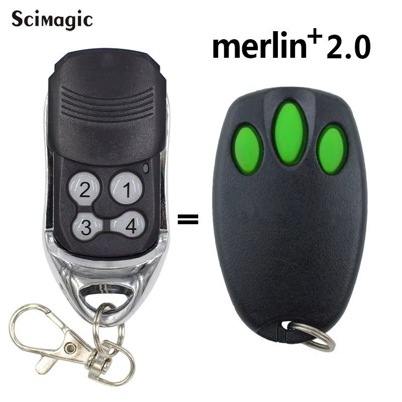 Merlin Garagenfernbedienung 433 MHz in Schwarz für E945 E943M E945M E950M und Motoren MR650EVO MR850EVO MT3850EVO MT100EVO MT60EVO - Bild 2